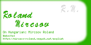 roland mircsov business card